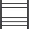 Электрический полотенцесушитель Terminus Аврора П8 500x800 Черный матовый 4670078527493 - 0