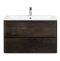 Тумба с раковиной BelBagno Albano 80 темное дерево - 0