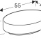 500.771.01.2 VariForm Раковина с установкой на столешницу овальной формы, 55х40 см, без отв. под смеситель, без отв. перелива - 5