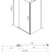 Душевой уголок Vincea Extra 100х90 черный стекло прозрачное VSR-1E901090CLB - 1