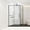 Душевой уголок Vincea Slim Soft 110х90 профиль сталь стекло прозрачное  VSR-1SS9011CLGM - 0