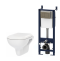 IS3801700 Комплект инсталляция с клав глянц хром с подвесным унитазом Like FlashClean с сид-ем м/лиф - 0