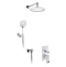 A16067WHITE Встраиваемый комплект для душа с верхней душевой насадкой и лейкой - 0