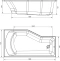 Акриловая ванна Marka One Convey R 150x75 4604613323486 - 3