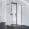 Душевой уголок BelBagno Acqua 120х90 профиль черный стекло прозрачное ACQUA-AH-1-120/90-C-NERO - 1