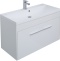 Тумба с раковиной Aquanet Августа 100 белая - 0