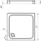 Душевой поддон (с ножками) из литого мрамора 90*90 квадратный, гладкое дно DP-0000004 - 1