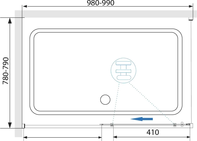 Душевой уголок RGW Stilvoll SV-42G 100x80 профиль золото стекло прозрачное 32324280-16 - 3