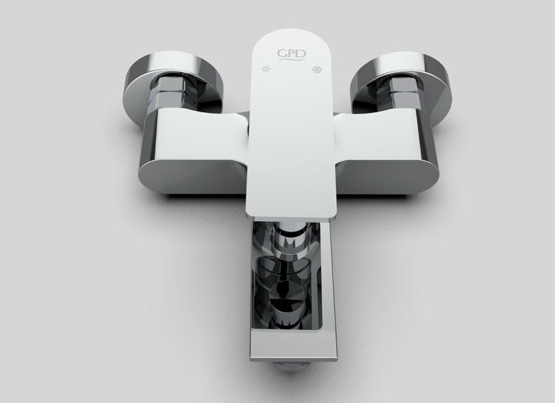Смеситель для ванны с душем GPD Provido хром MBB155 - 3