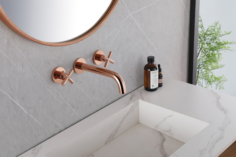 Смеситель для раковины ABBER Wasser Kreis розовое золото AF81121RG - 1