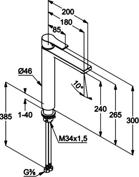 Смеситель Kludi Zenta SL для раковины 482560565 - 1