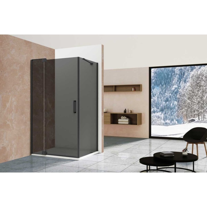Душевой уголок Vincea Extra 120х80 профиль черный стекло тонированное  VSR-1E111280CGB - 1