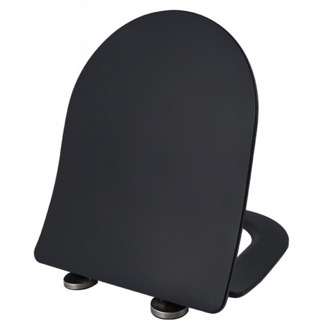 Сиденье для унитаза Esbano Amapola с системой микролифт, черный матовый  ZAESUPAMABM0755 - 0