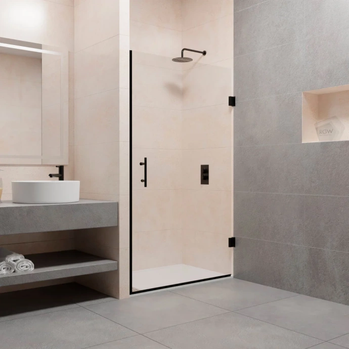 Душевая дверь в нишу RGW Passage PA-06B 70х195 профиль черный стекло прозрачное 41080607-14 - 1
