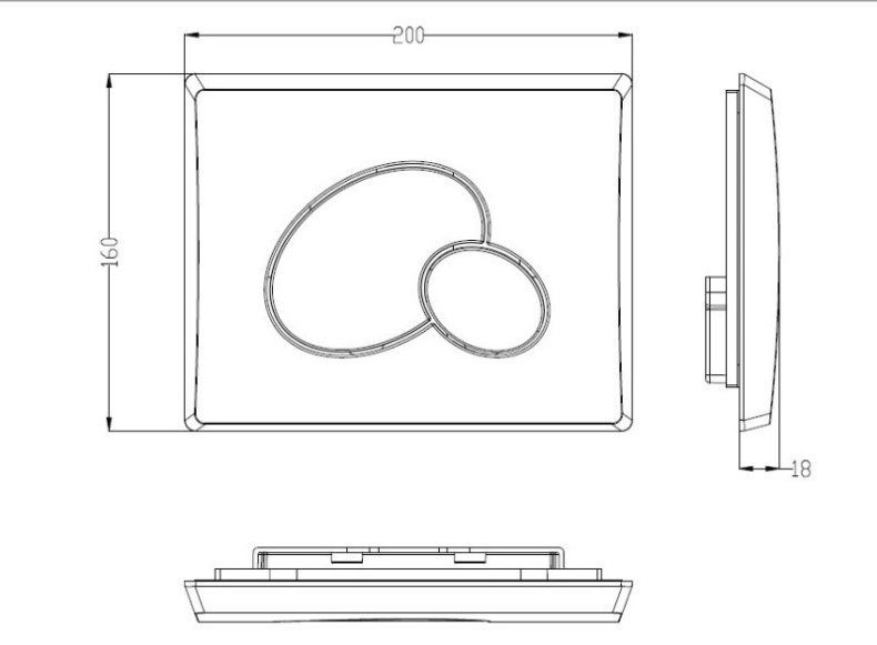 Система инсталляции WeltWasser WW MARBERG 410 RD CR с кнопкой смыва хром  10000008207 - 3