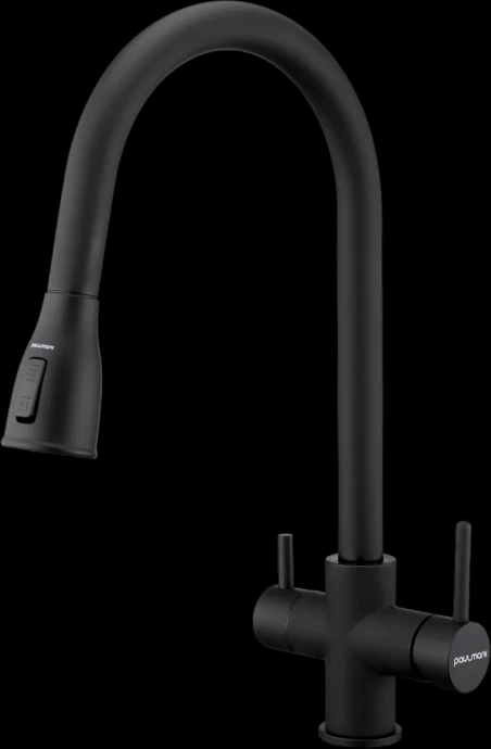 Смеситель для кухни Paulmark Lange темно - серый матовый La214212-401 - 0