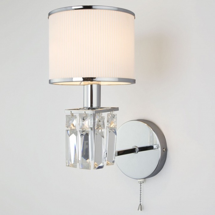 Бра Eurosvet Zaffiro 10099/1 хром/прозрачный хрусталь Strotskis (новый абажур) - 0