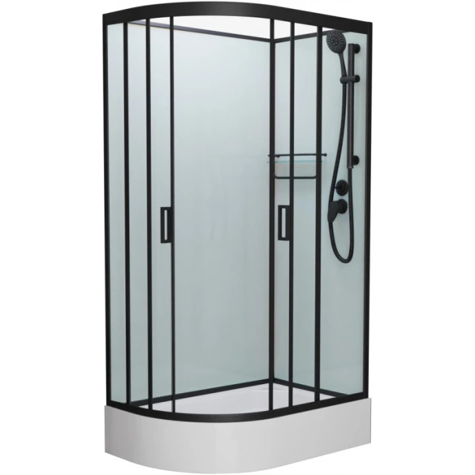 Душевая кабина Frank 120х80 правая черная стекло матовое 20069 - 0