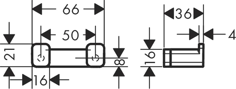 Крючок двойной Hansgrohe AddStoris белый матовый 41755700 - 1