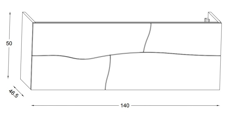 Тумба для комплекта Jacob Delafon Sherwood 140 натуральный дуб EB1835RU-P6 - 2