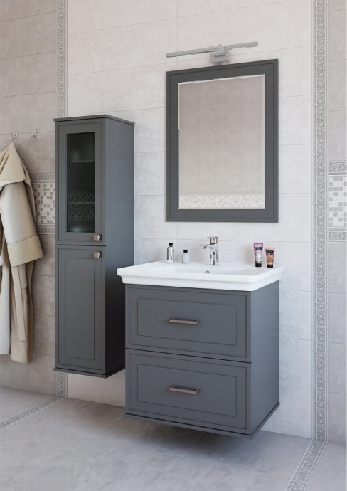 Шкаф-пенал Sanflor Модена L, серый C03247 - 1