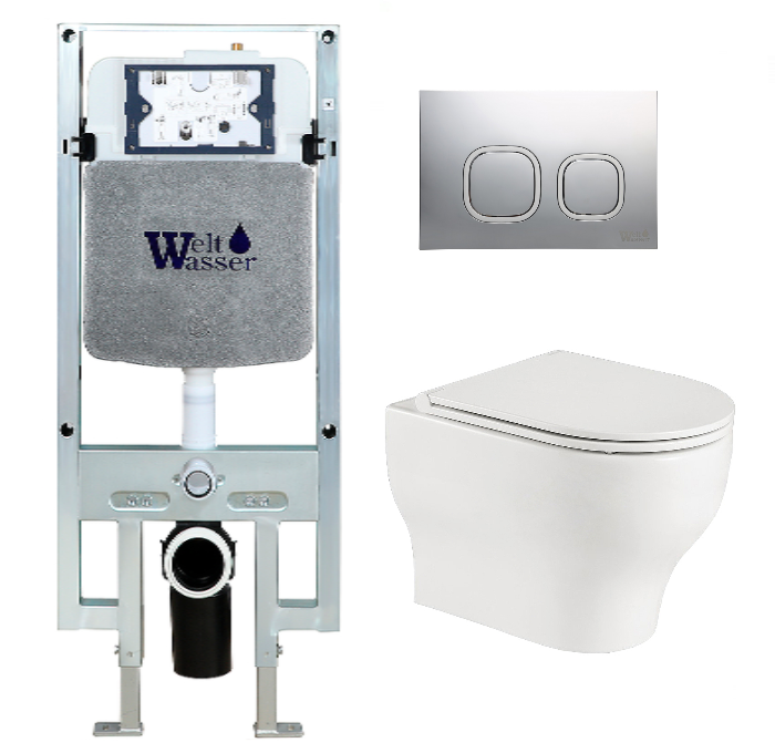 Комплект Weltwasser AMBERG 497 ST + ERLENBACH 004 GL-WT + AMBERG RD-MT CR  10000006685 - 0