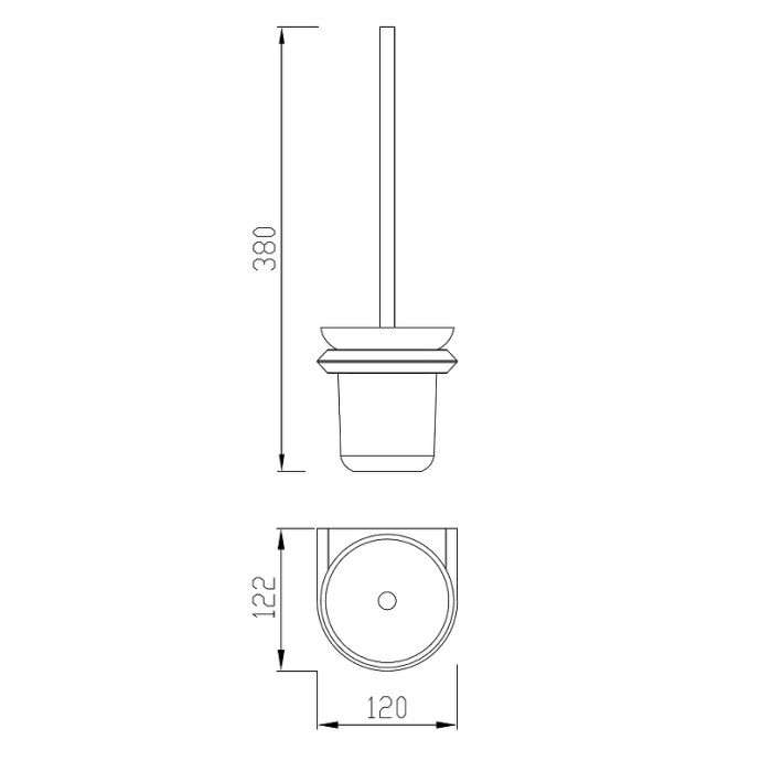 Ершик для унитаза Abber Nord хром AA1532 - 1
