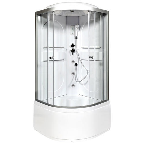 Душевая кабина Deto L 100х100 с гидромассажем и электрикой, хром  L610GM+EL - 0
