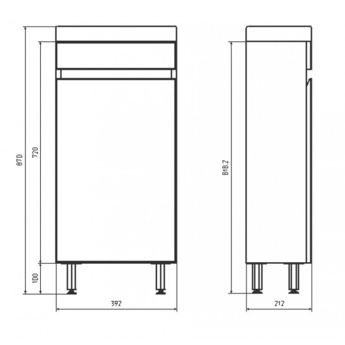 Тумба под раковину Asb-mebel Марко 40 напольная 10734 - 3