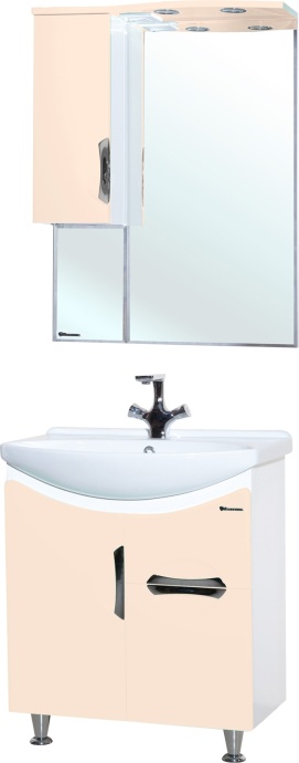 Мебель для ванной Bellezza Лагуна 65 с ящиком, бежевая - 0