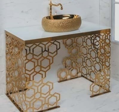 Консоль под раковину Armadi Art Aura 110 золото 891-G - 0