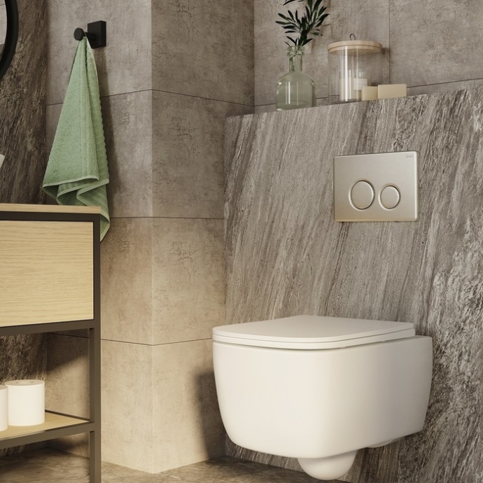 Кнопка смыва Iddis Unisteel нержавеющая сталь UNS10S0i77 - 1