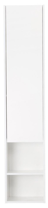 KRAFT Шкаф подв. с одной распашной дверцей с доводчиками и одной открытой полкой, левост-й, Bianco Opaco, 33x30x160, KRAFT-1600-1A-SC-BO-L - 0