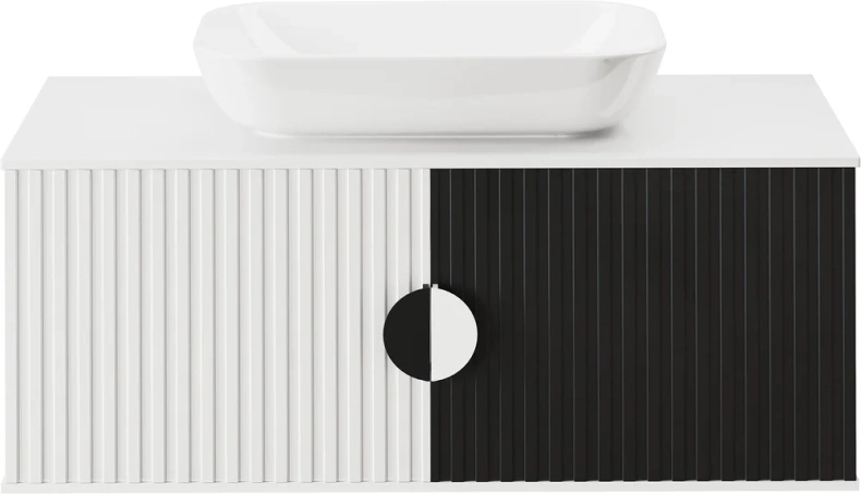 Тумба под раковину Brevita Richard 105 черно-белый  RICH-06105-24-01 - 0