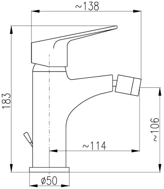 Смеситель для биде Rav Slezak Victoria хром VI245.5 - 2