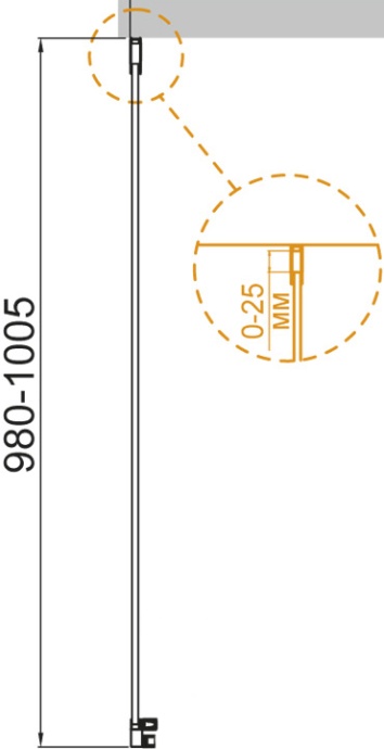 Боковая стенка Cezares Valvola 100 FIX C Cr VALVOLA-100-FIX-C-Cr - 2