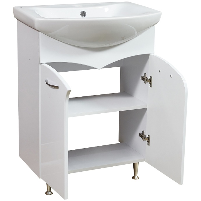 Тумба под раковину Stella Polar Волна Балтика 60 белый SP-00000052 - 1