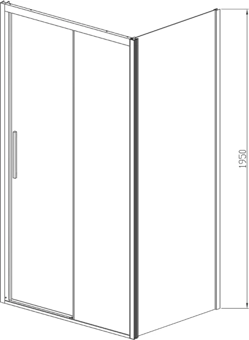 Душевой уголок Vincea Soft 140х90 профиль черный стекло прозрачное VSR-3SO9014CLB - 1