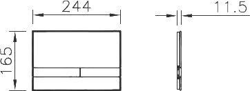 Кнопка смыва VitrA Select черный глянец 740-1101 - 4