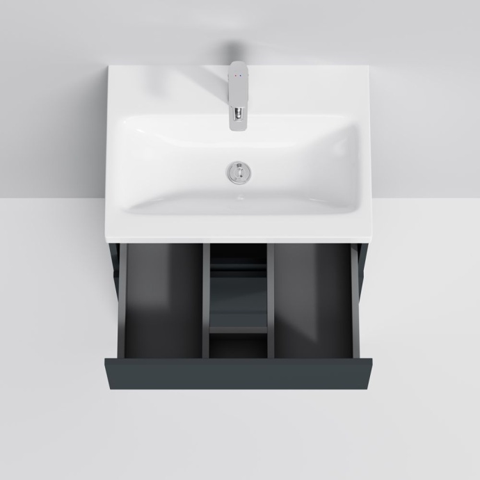 Тумба для комплекта AM.PM Gem S 60 графит матовый, напольная, с 3 ящиками M91FSX0602GM - 4