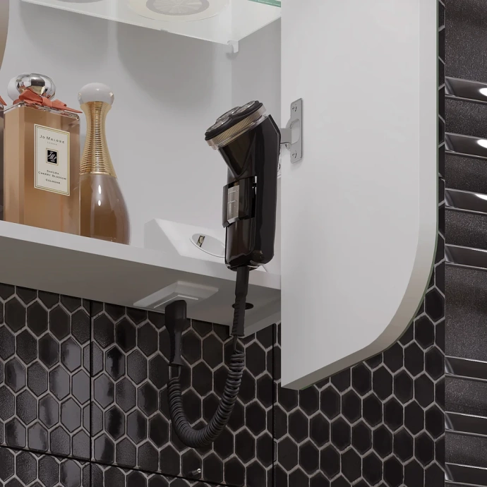 Зеркало шкаф Opadiris Элеганс 70 с подсветкой белый матовый 00-00006755 - 4