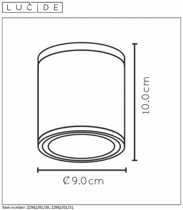Потолочный светильник Lucide Aven 22962/01/30 - 2
