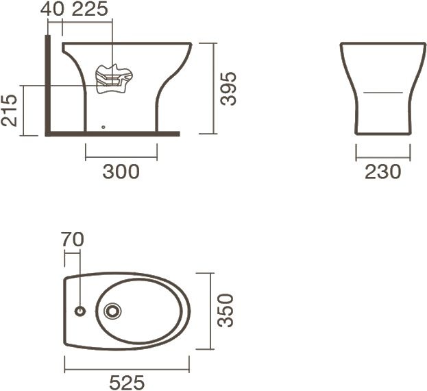Биде напольное Sanitana Pop S10076334900000 - 3