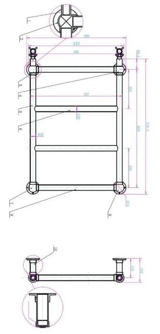 Водяной полотенцесушитель Boheme Palazzo  711 - 1