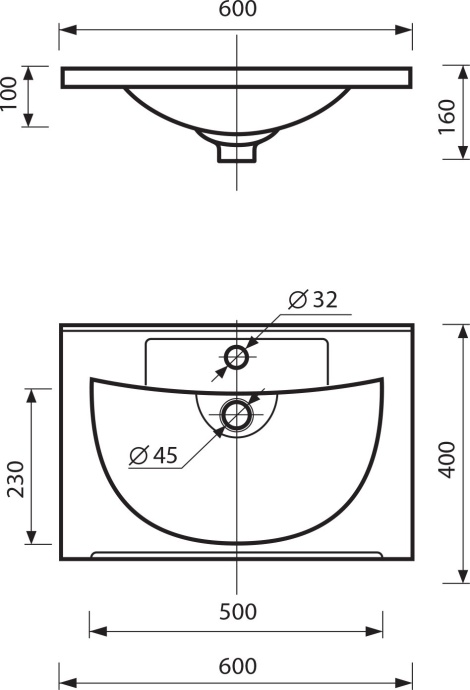 Мебельная раковина Misty Evva 60 D Р-Евв14060-Д - 3