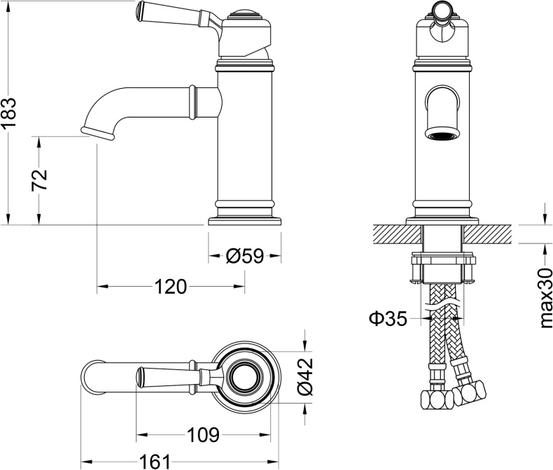 Смеситель Timo Arisa 5361/03F для раковины - 1