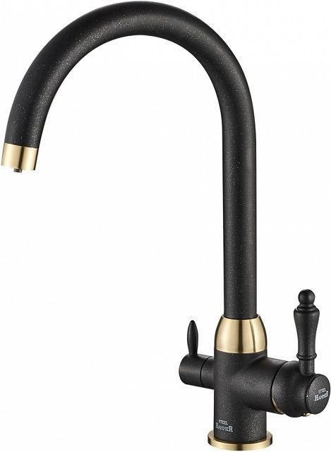 Смеситель Steel Hammer SH 723 BLACK BR для кухонной мойки - 0