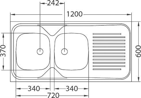 Мойка кухонная Alveus Classic 100 правая 1009085 - 2