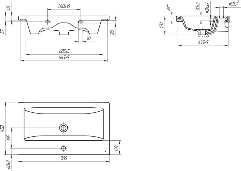 Мебель для ванной Бриклаер Кристалл 70 софт графит - 8
