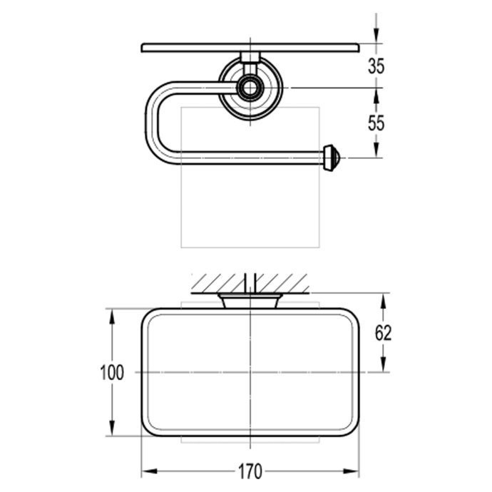 Swedbe Terracotta Art Держатель для туалетной бумаги с подставкой 2544 - 1